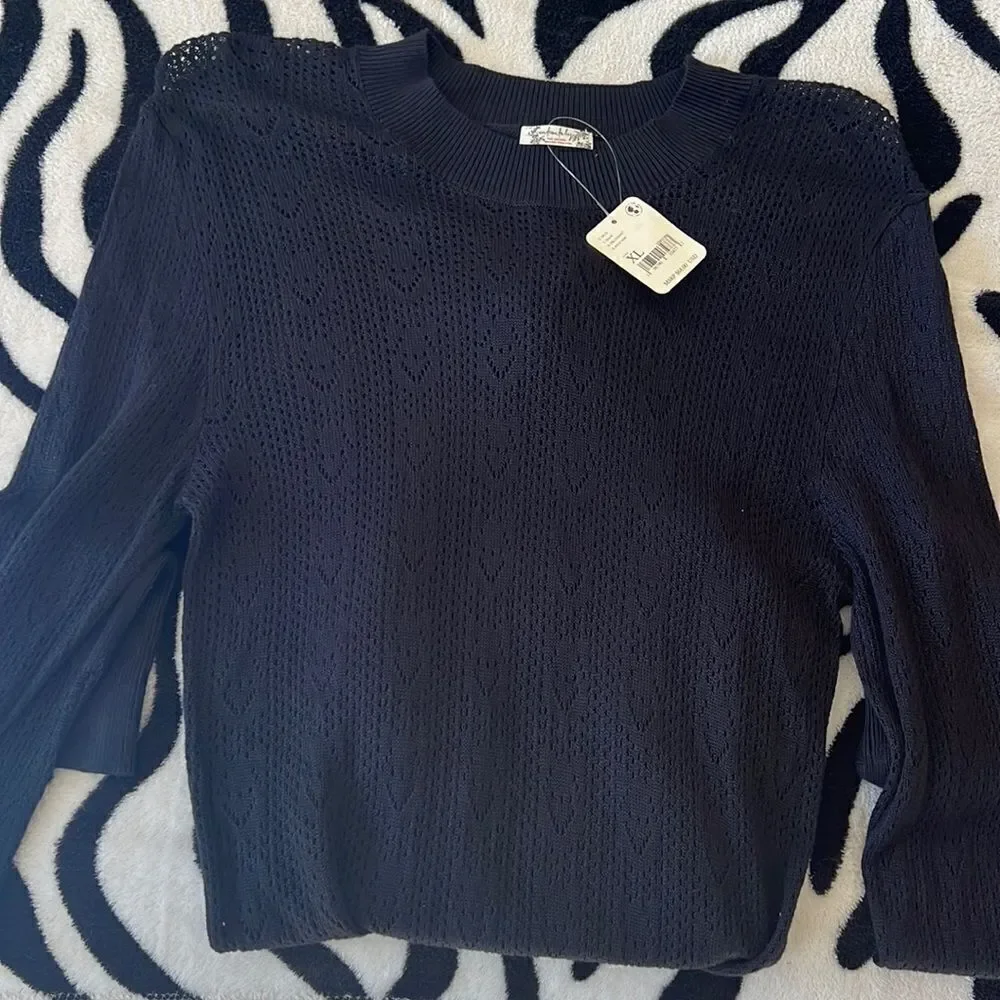 NWT Free people sexy black bodysuit XL